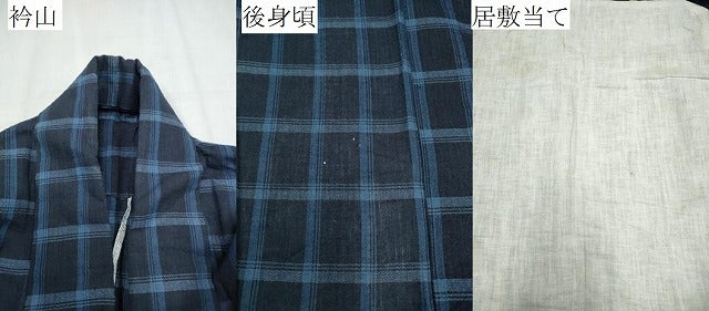 平和屋着物∴夏物 阿波しじら織 浴衣 格子柄 綿 逸品 CABB6550ng