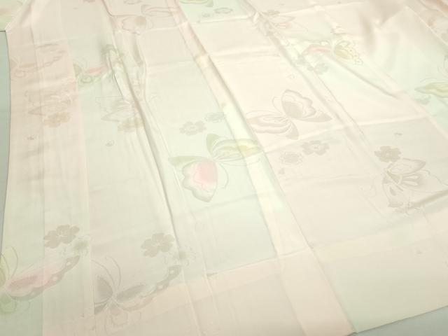 平和屋着物●振袖用長襦袢 無双仕立て 舞蝶花地紋 暈し染め 逸品 DZAB3697kh6