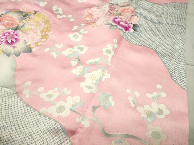 平和屋着物●豪華振袖 駒刺繍 花丸文 金彩 正絹 逸品 CABB0049gh