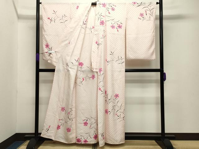 平和屋着物*夏物 訪問着 絽 草花文 正絹 逸品 CABB0131gh