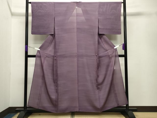 平和屋着物*夏物 虹色創家 本郷大田子 小紋 絽 霞文 暈し染め 正絹 逸品 CABB0123gh
