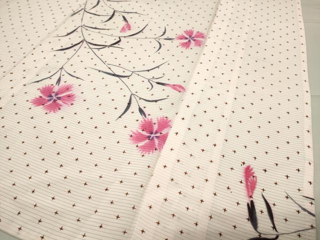 平和屋着物*夏物 訪問着 絽 草花文 正絹 逸品 CABB0131gh