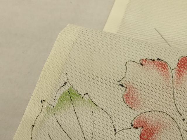 平和屋着物*夏物 小紋 絽 草花文 洗える着物 AABE7512jd