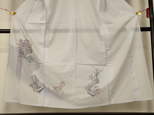 平和屋着物*夏物 訪問着 絽 飾花文 洗える着物 AABE8984jd