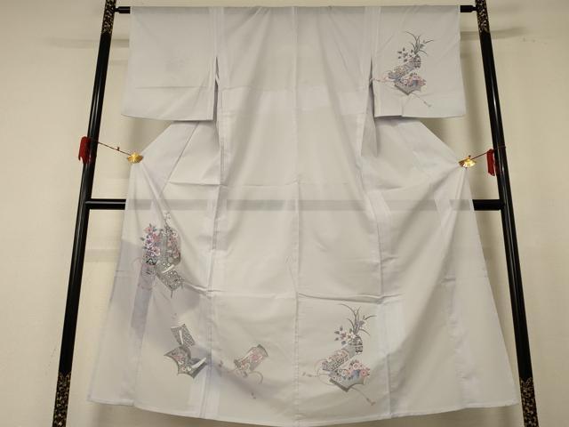 平和屋着物*夏物 訪問着 絽 飾花文 洗える着物 AABE8984jd