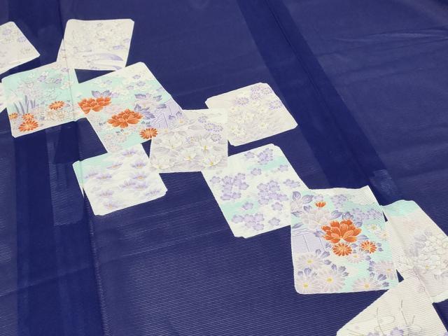 平和屋着物*夏物 訪問着 絽 色紙花文 洗える着物 未使用 AABE9009jd