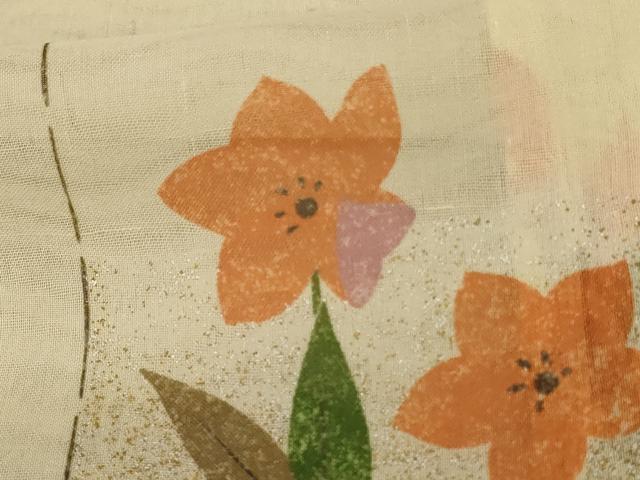 平和屋着物*夏物 訪問着 色紙草花文 正絹 逸品 AABE9004jd