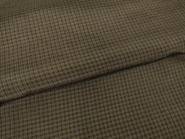 平和屋着物●男性 紬 格子 正絹 逸品 DABA4423az