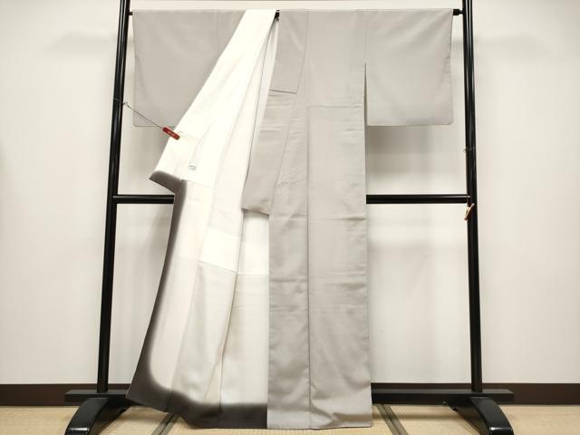 平和屋本店●極上 本塩沢 やまだ織 高橋礼子作 枯野色地 証紙付き 逸品 CYAA5072s6