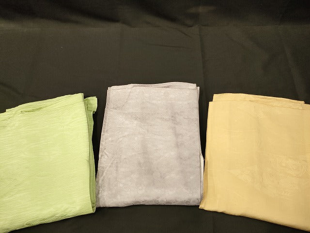 平和屋本店□色無地 まとめて 3点 人物 風景 菊 作家物 地紋