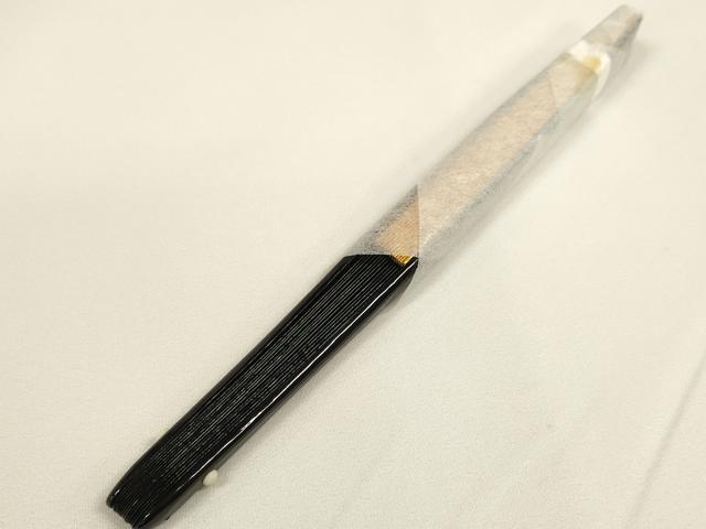 平和屋着物●和装小物 帯締め・帯揚げ・扇子セット 柄絞り 花梅 金糸 手組紐 亀房付き 逸品 未使用 DABA7691zzz