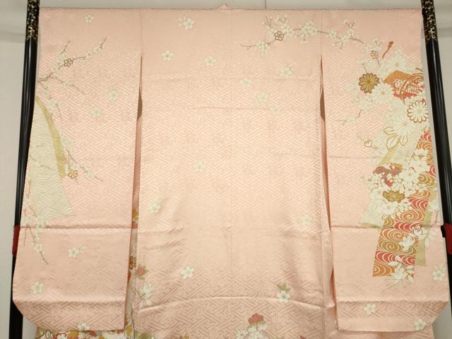 平和屋着物●創業460年・千總 振袖 花文箱文 金彩 三越扱い 正絹 逸品 AABE2008ck