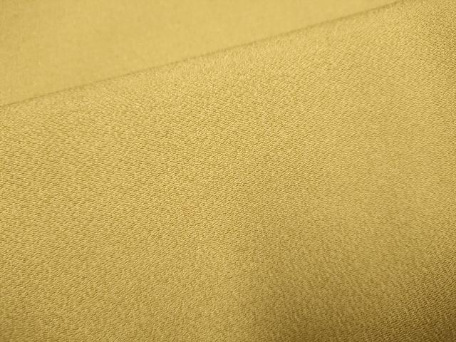 平和屋着物●上質な色無地 黄橡色 正絹 逸品 DABA8879du