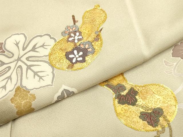 平和屋着物●訪問着 駒刺繍 瓢箪 暈し染め 金彩 正絹 逸品 DABA8899du