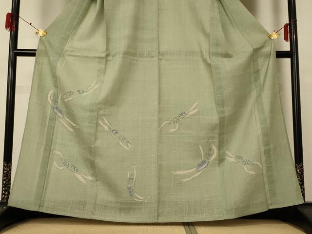 平和屋着物*夏物 染織の名門 しょうざん 生紬 訪問着 手描き 河童 正絹 逸品 AABF2783jd