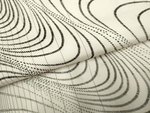 平和屋着物●本場染大島紬 訪問着 刺繍 刺し子 流水文 正絹 逸品 AABF3023cs
