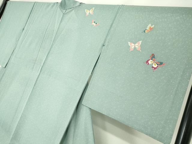 平和屋着物*夏物 訪問着 絽 舞蝶文 正絹 逸品 DABA4458az