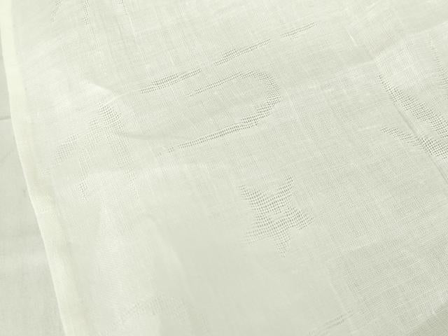 平和屋着物*夏物 長襦袢 流水花紋紗 白色 麻 逸品 DABA4467az