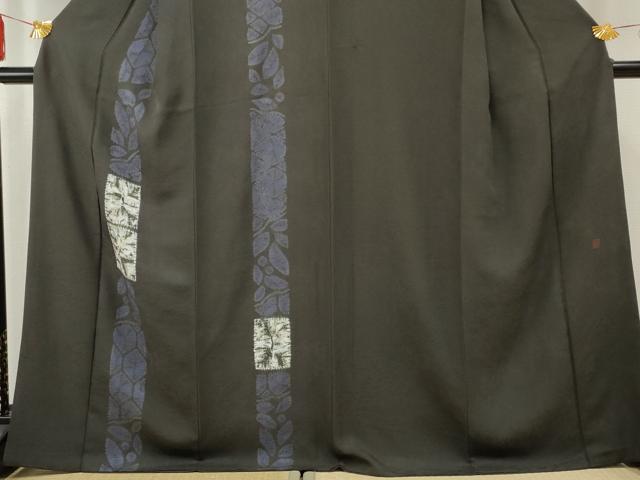 平和屋着物●染織工芸むつろ 辻が花 手描き 絞り 訪問着 絞り 草花間道 正絹 逸品 AABF3040cs