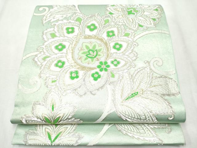 平和屋着物●西陣 川島織物 六通柄 本袋帯 更紗花文 金銀糸 正絹 逸品 CABB9562hy