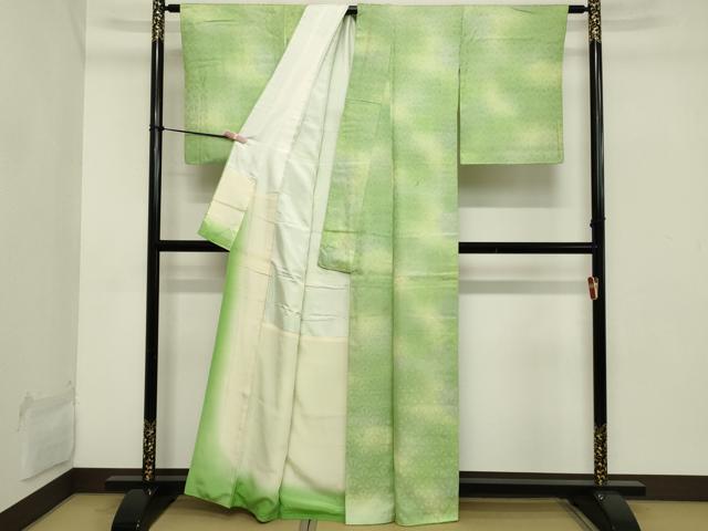 平和屋着物■上質な小紋 舞花文 暈し染め 正絹 逸品 DABB8678cd