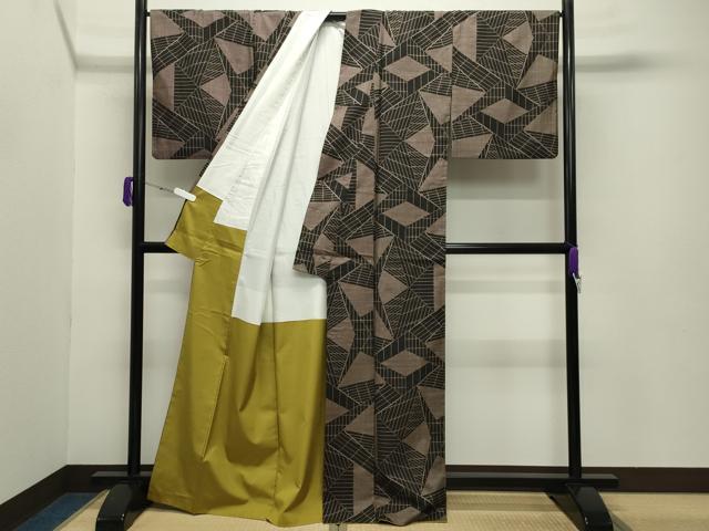 平和屋着物●本場大島紬 7マルキ 吉祥文 正絹 逸品 CABB0307gh