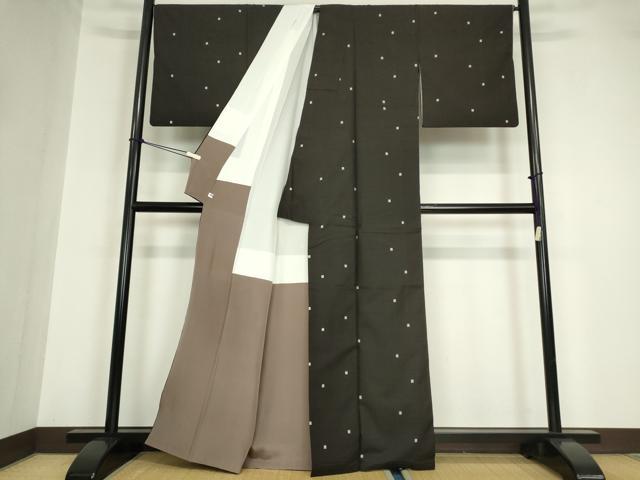 平和屋着物●本場大島紬 9マルキ 地空き 箔散らし 正絹 逸品 DABA4593az