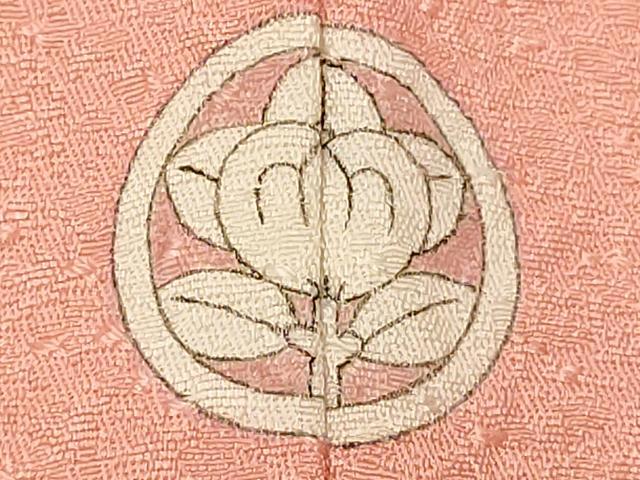 平和屋着物■本草木染作家 瑞寶 色無地 珊瑚色 正絹 逸品 DABB8749cd