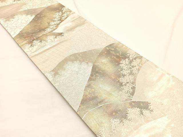 平和屋着物◎六通柄袋帯 重山文 金銀糸 正絹 逸品 BAAW4446hv