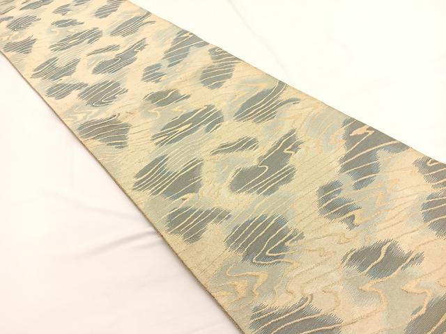 平和屋着物◎六通柄 京袋帯 唐織 ふくれ織 流水文 金糸 正絹 逸品 BAAW4496hv