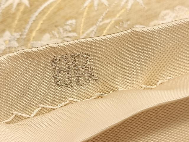 平和屋着物◎西陣 服部織物謹製 六通柄袋帯 唐織 遠山風景文 金銀糸 正絹 逸品 BAAW4465hv