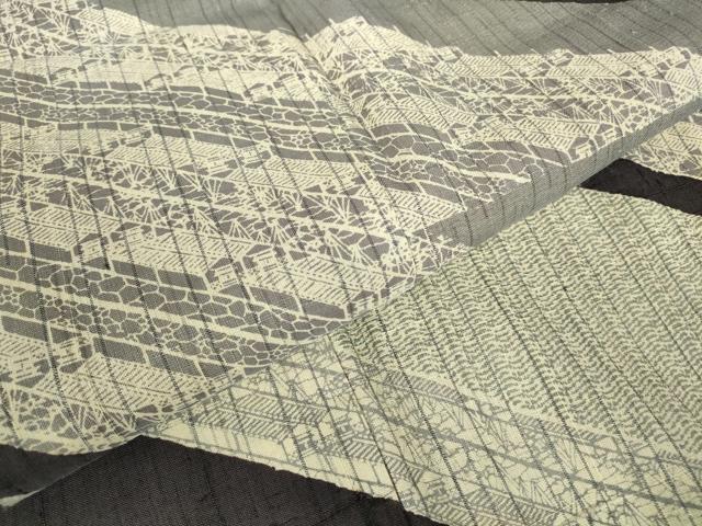 平和屋着物●訪問着 紬地 風景文 正絹 逸品 DABA4660az