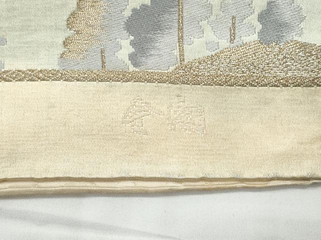 平和屋着物◎六通柄袋帯 京洛シリーズ 金閣 金銀糸 正絹 逸品 CABC3899fb