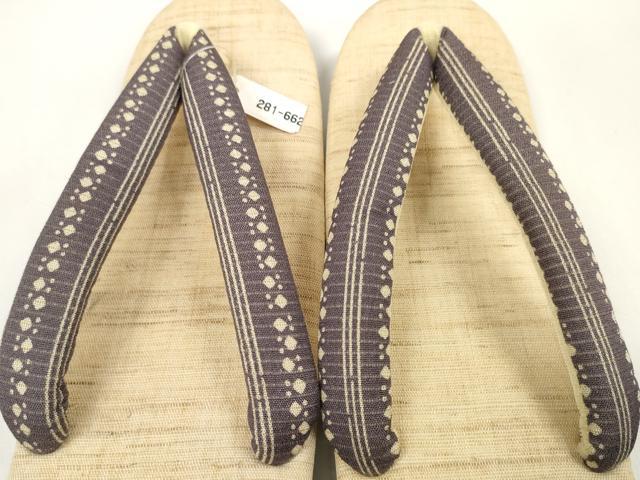 平和屋着物*夏物 和装小物 草履 麻生地 23.5cm 逸品 未使用 DABA7923zzz