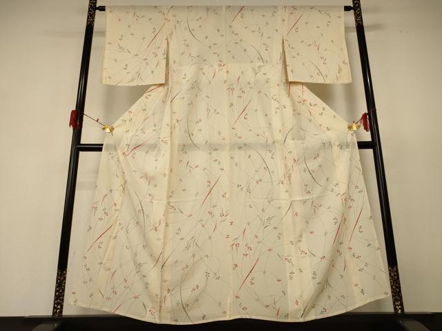 平和屋着物*夏物 小紋 絽 萩文 正絹 逸品 AABF6825jd