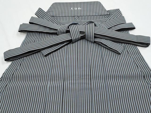 平和屋本店●極上 男性 人間国宝 甲田綏郎 精好仙台平 馬乗り袴 縞 逸品 CYAA4545s6