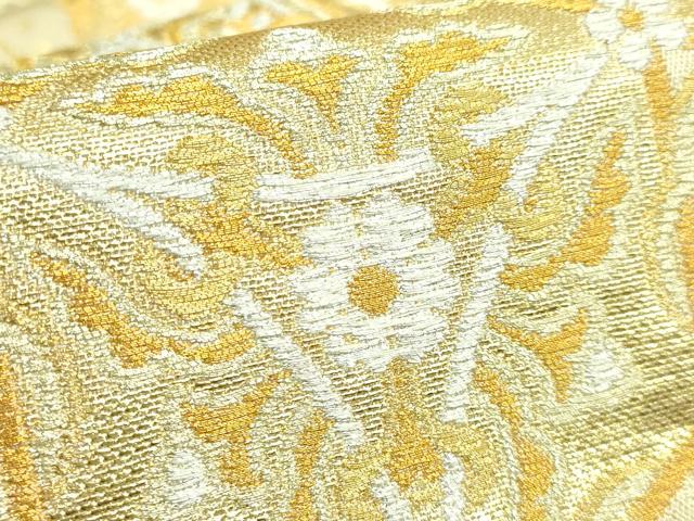 平和屋本店●極上 龍村美術織物 たつむら 六通柄 本袋帯 亀甲円つなぎ 金糸 逸品 DZAB4584kh6