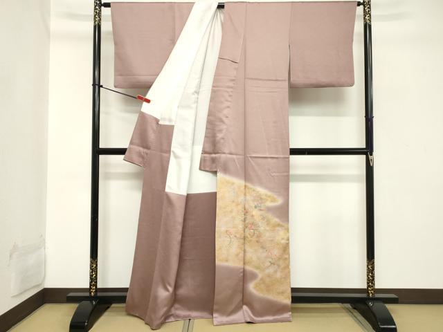 平和屋着物■豪華色留袖 刺繍 花鳥文 暈し染め 金彩 正絹 逸品 DABB8887cd