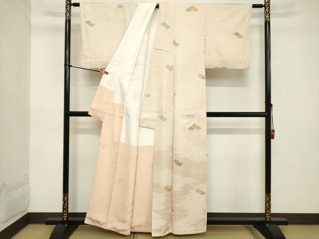 平和屋着物■上質な小紋 霞青海波 金彩 正絹 逸品 DABB8944cd