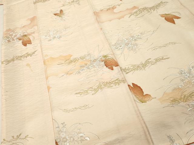 平和屋着物■上質な小紋 花蝶文 金彩 正絹 逸品 DABB8950cd