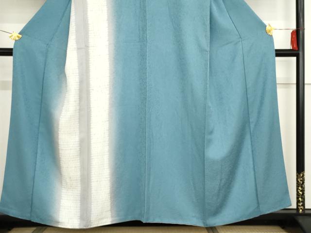 平和屋着物●訪問着 杢目絞り 間道 暈し染め 正絹 逸品 AABF6630cs