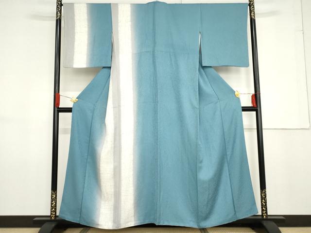 平和屋着物●訪問着 杢目絞り 間道 暈し染め 正絹 逸品 AABF6630cs