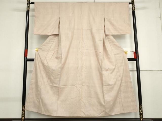 平和屋着物●菅原工房 菅原結作 漢方染紬 縞 正絹 逸品 AABF9056cs