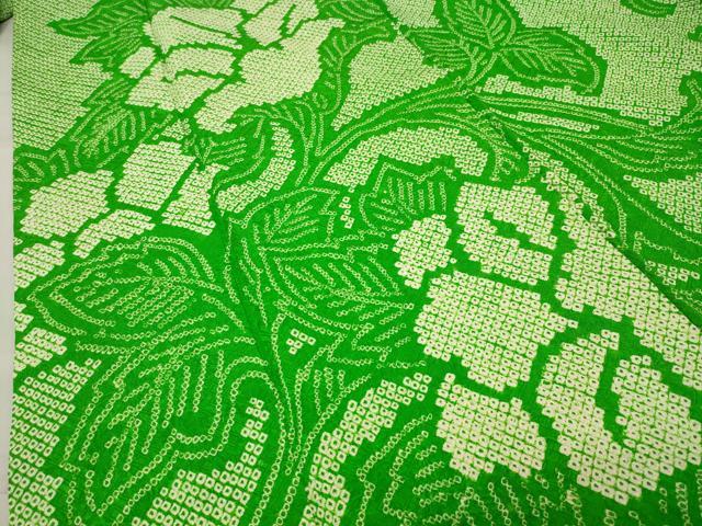 平和屋着物●豪華振袖 総絞り 花唐草文 正絹 逸品 CABC8057gh