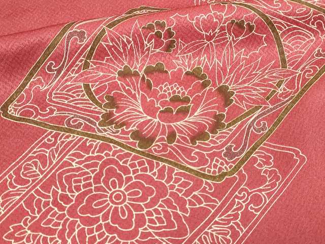 平和屋着物■訪問着 刺繍 花菱文 金彩 正絹 逸品 DABC0165sf