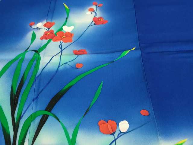 平和屋着物■訪問着 枝梅文 暈し染め 正絹 逸品 DABC0171sf
