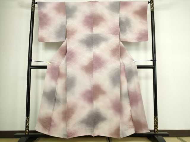 平和屋着物■上質な小紋 霞文 暈し染め 正絹 逸品 DABC0176sf