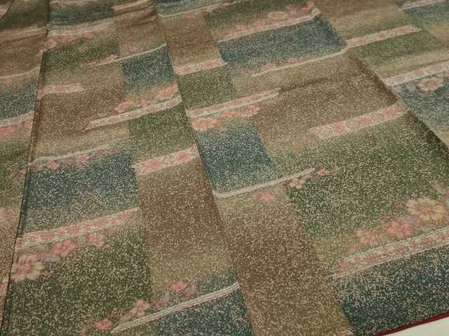 平和屋着物■上質な小紋 花唐草文 暈し染め 正絹 逸品 DABC0181sf