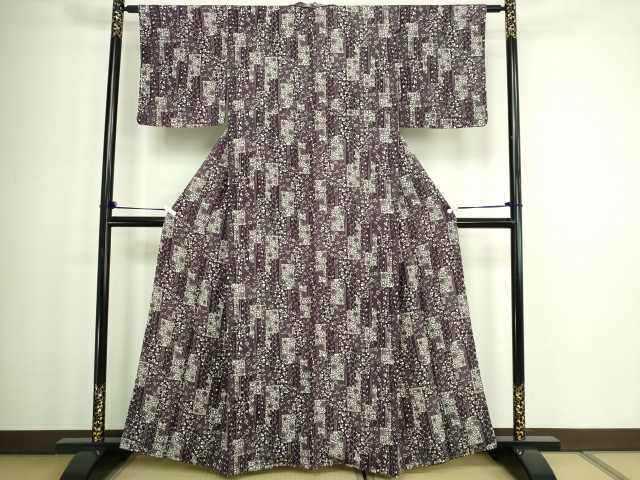 平和屋着物■上質な小紋 花唐草文 正絹 逸品 未使用 DABC0231sf