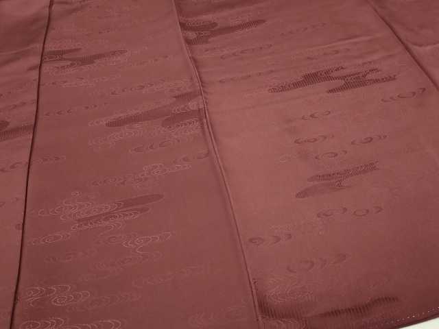 平和屋着物■上質な色無地 流水地紋 紅檜皮色 正絹 逸品 DABC0240sf